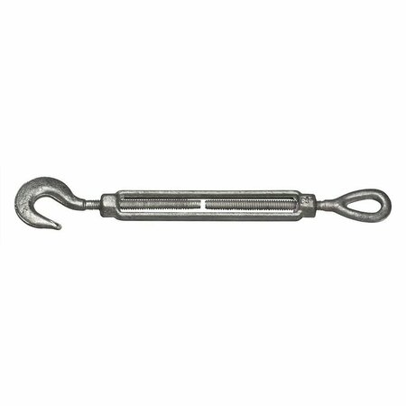 BEN-MOR CABLES Ben-Mor Turnbuckle, 3/8 in Thread, Hook, Eye, 6 in Take-Up 70524